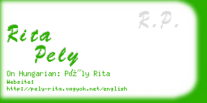 rita pely business card